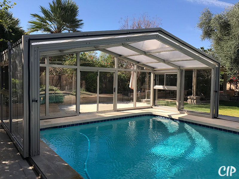 Automatic Retractable Pool Enclosure Open Australia